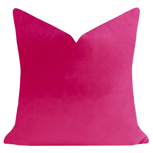 hot pink velvet euro pillow