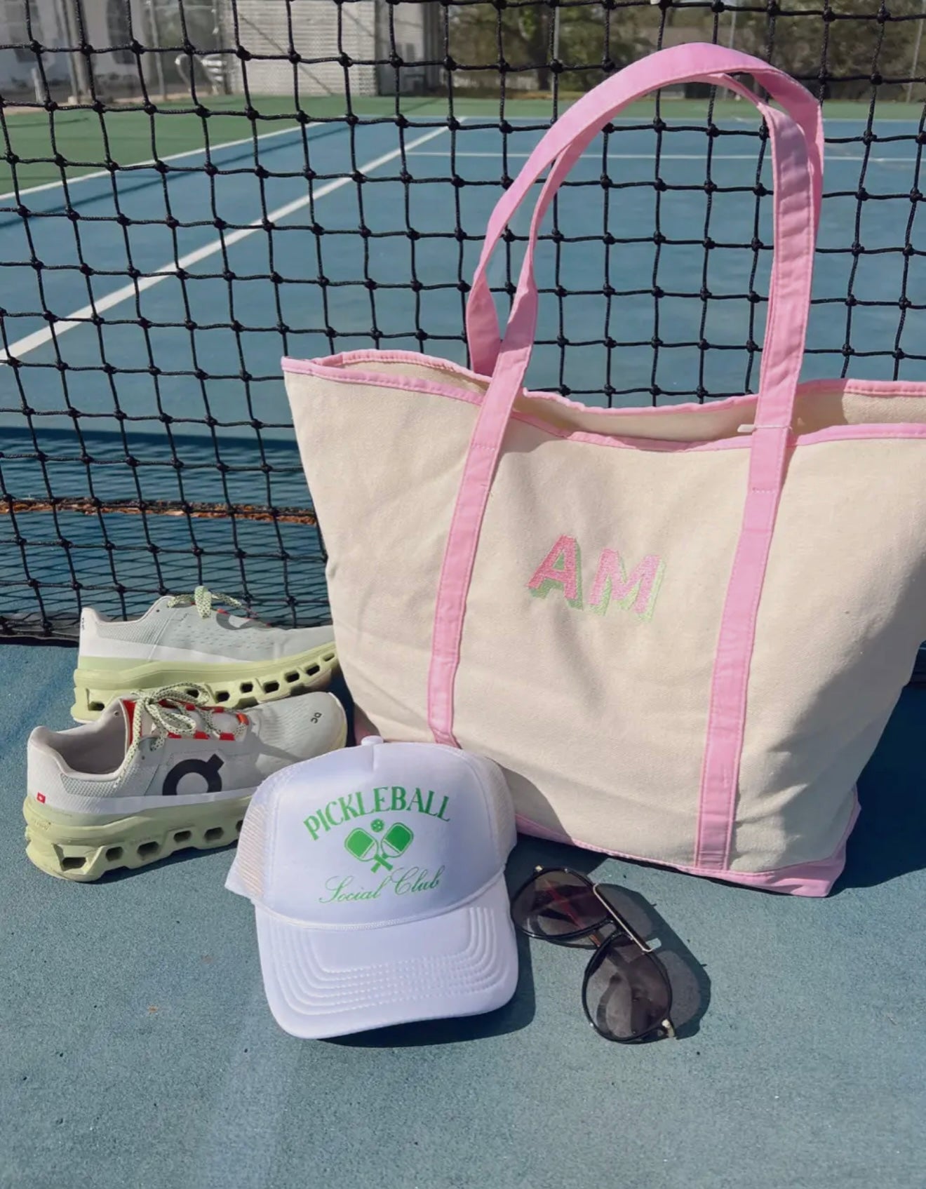 pink canvas tote
