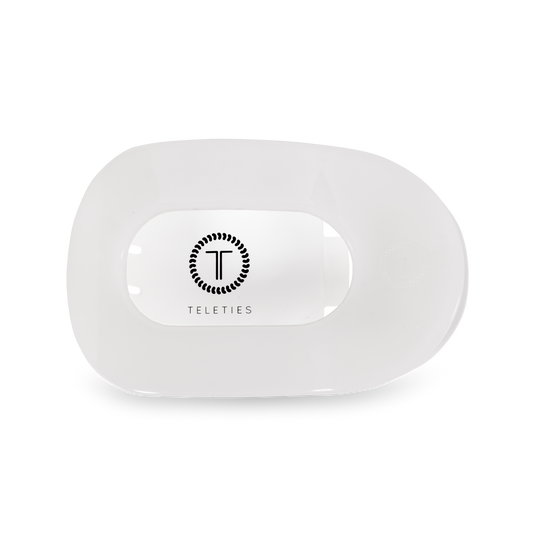 round flat hair clip | large | coconut white