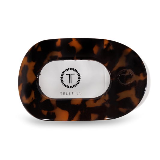round flat hair clip | large | tortoise
