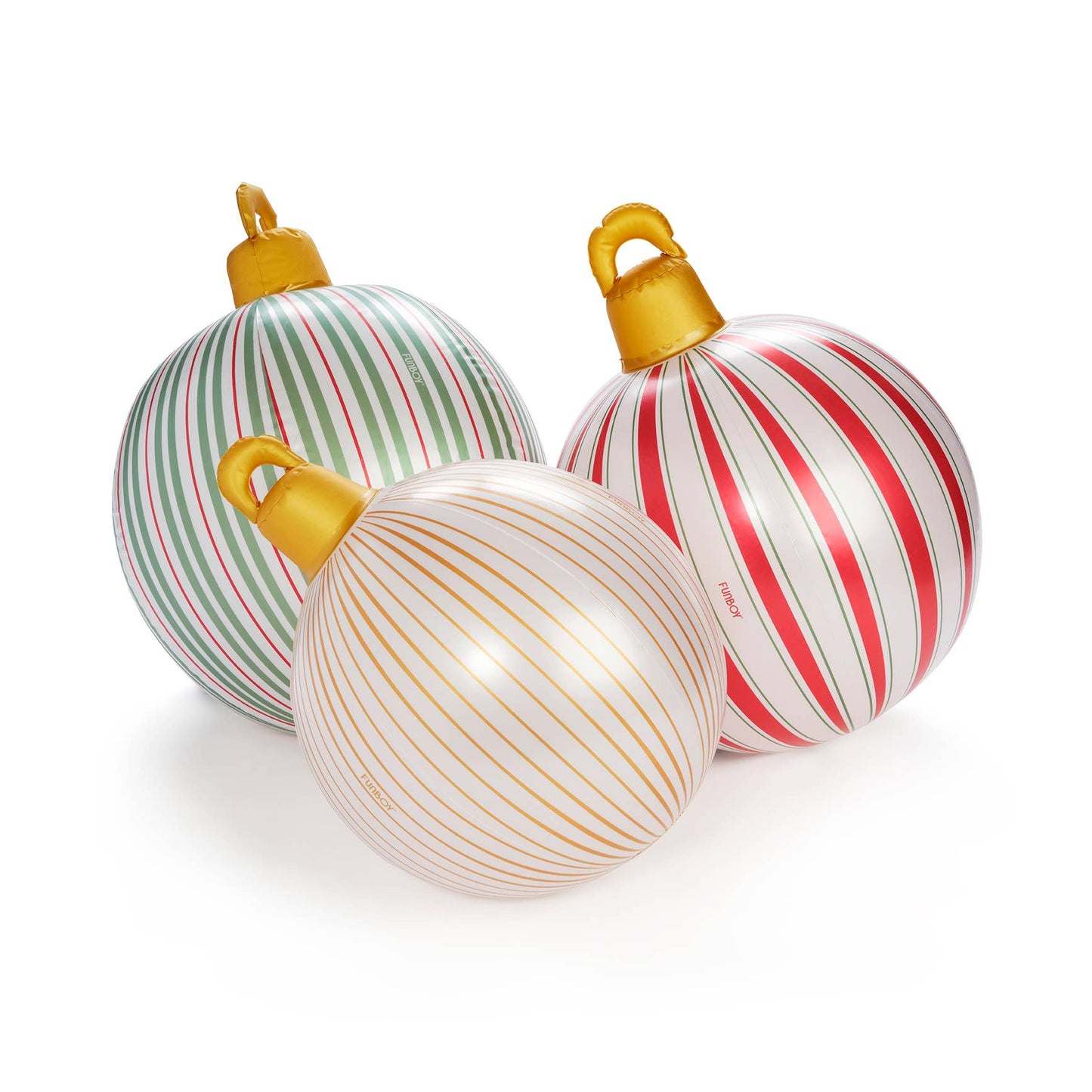vintage stripe light up inflatable ornaments