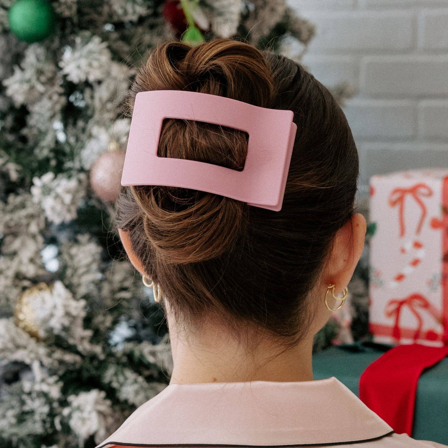 flat rectangle hair clip | large | merry pinkmas