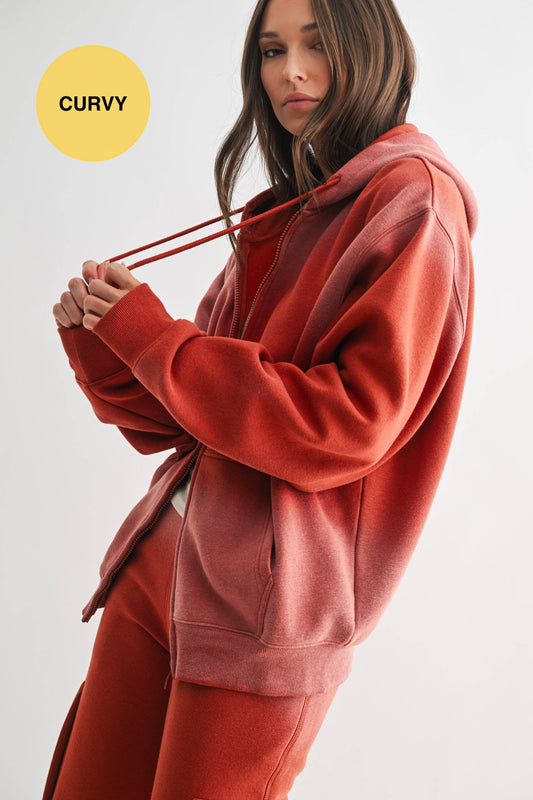 cranberry kiss zip up