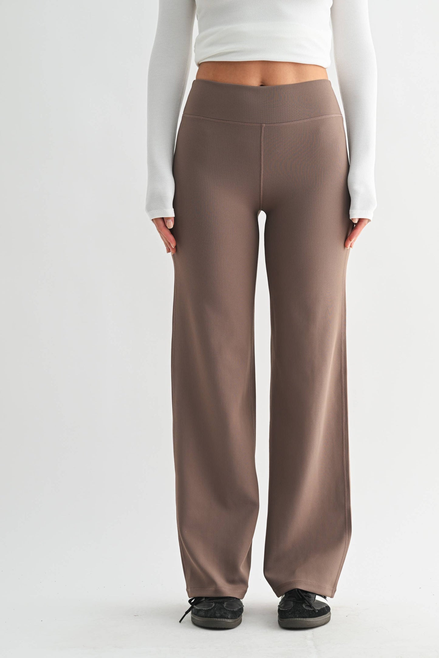 jacquard stripe wide leg pant