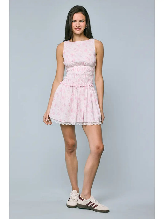 delilah printed mini dress