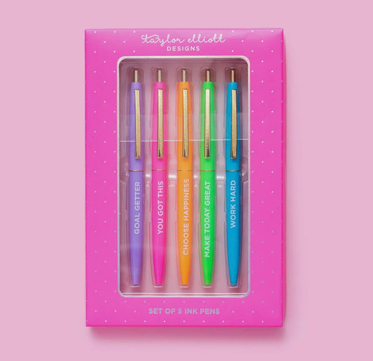 motivational rainbow pen set