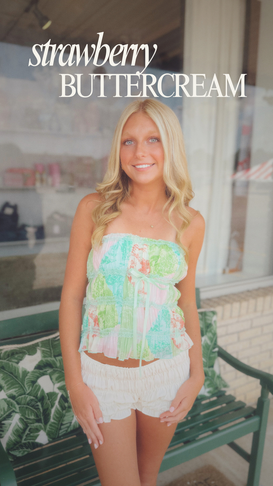 everett lace trim tube top
