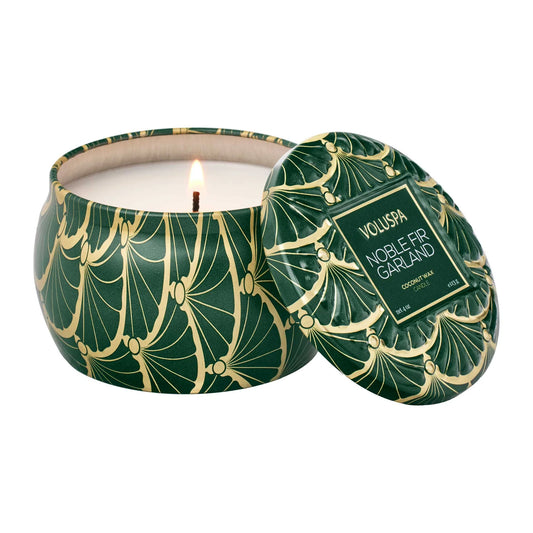 noble fir garland mini tin