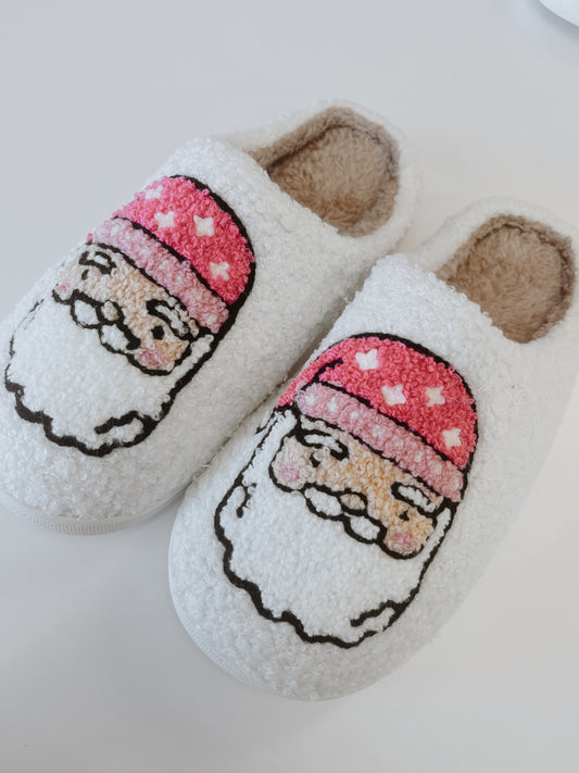 pink santa slippers