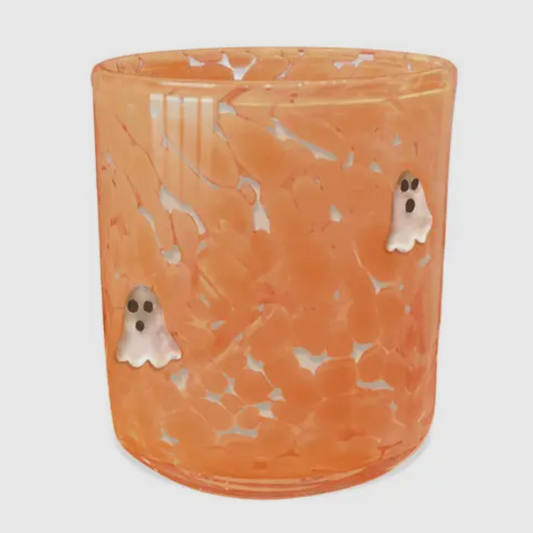 candy corn ghost candle
