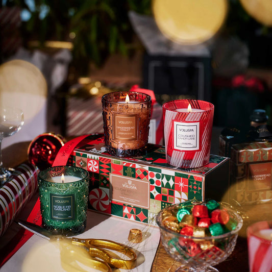 holiday essentials candle trio