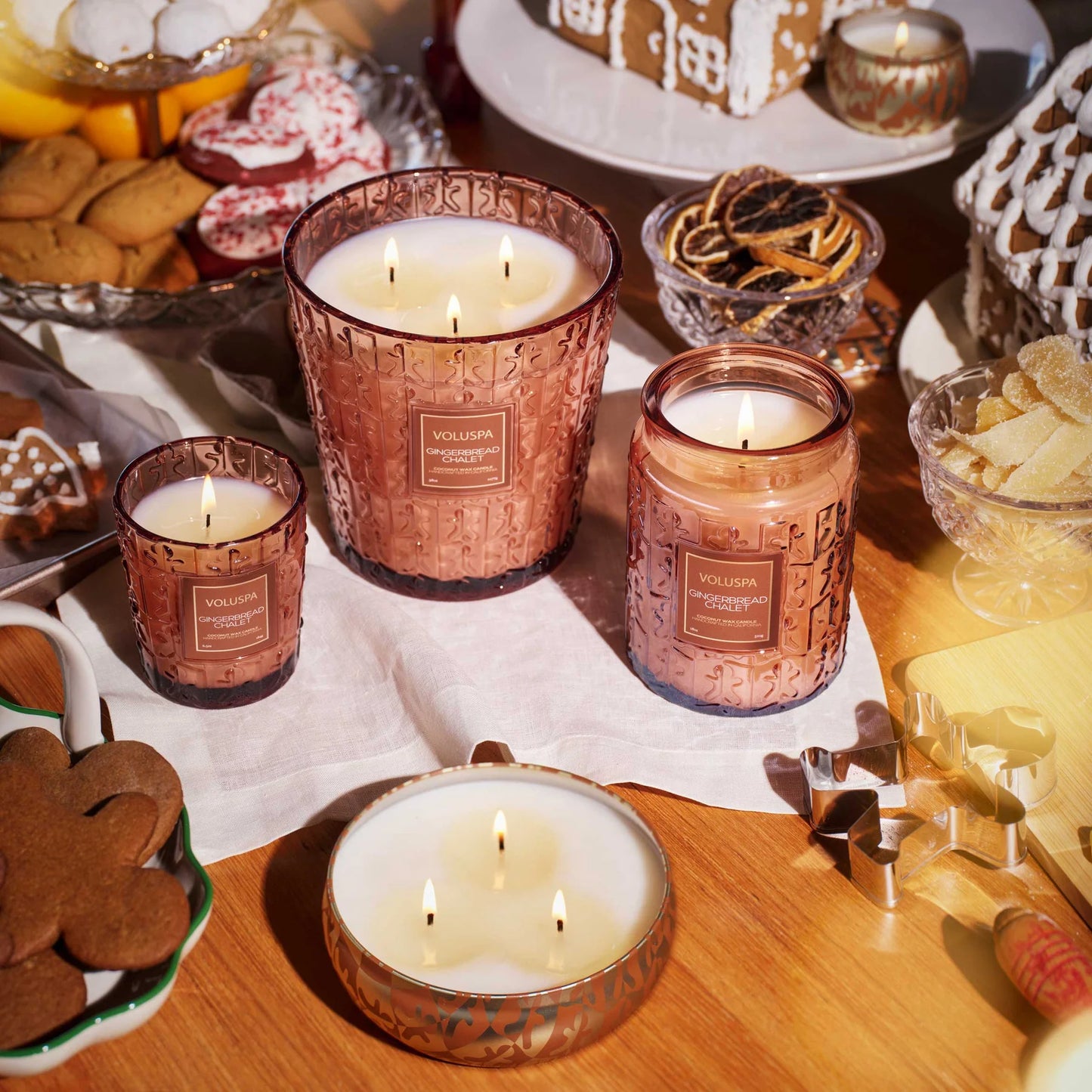 gingerbread chalet 3 wick hearth candle