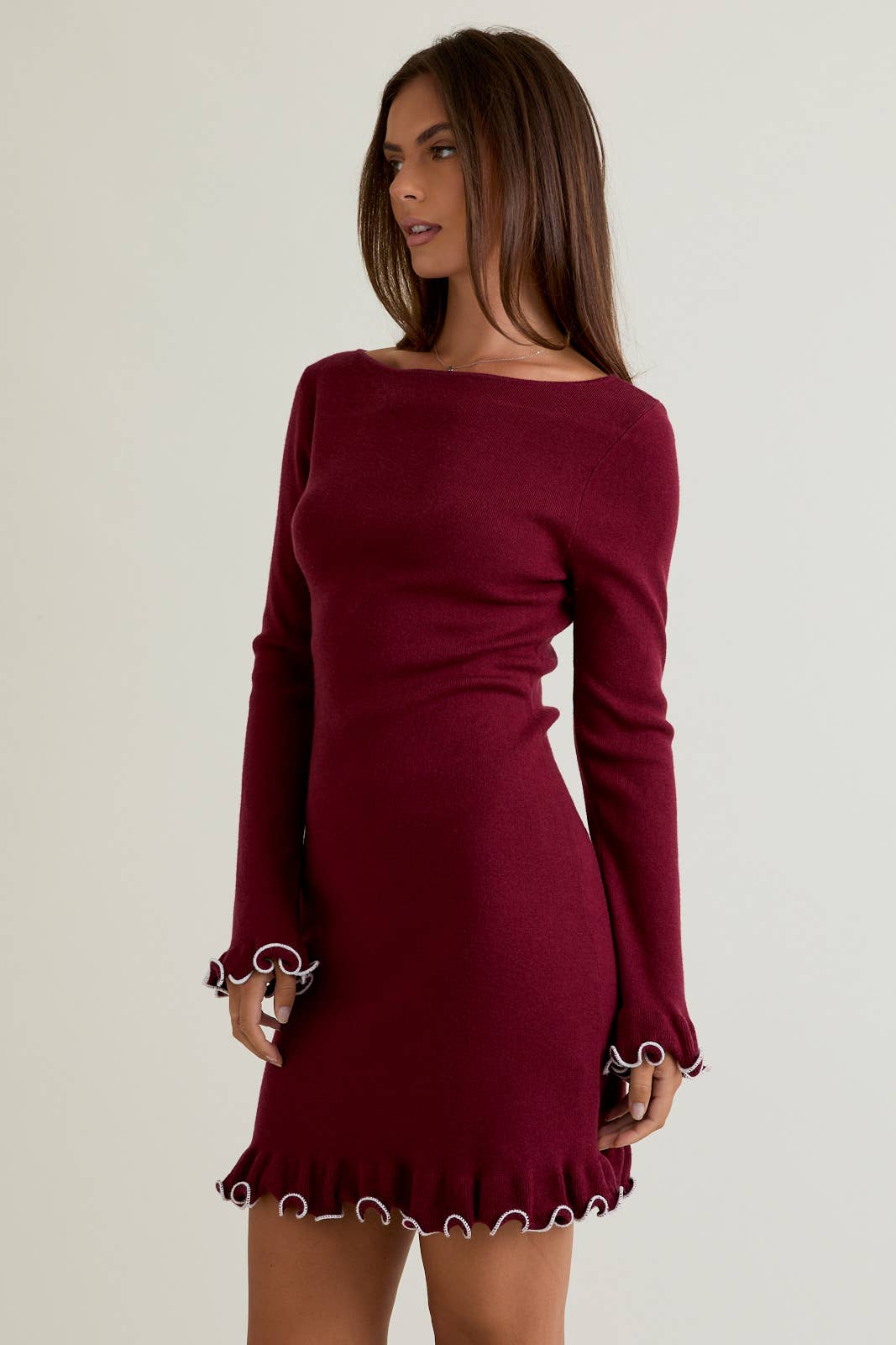 midnight ruffle dress