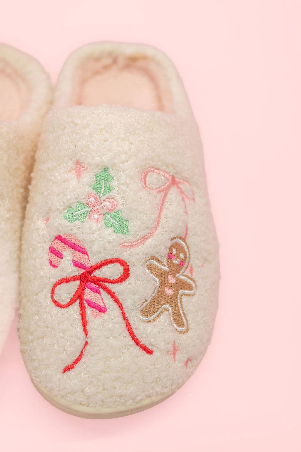 gingerbread bows slippers