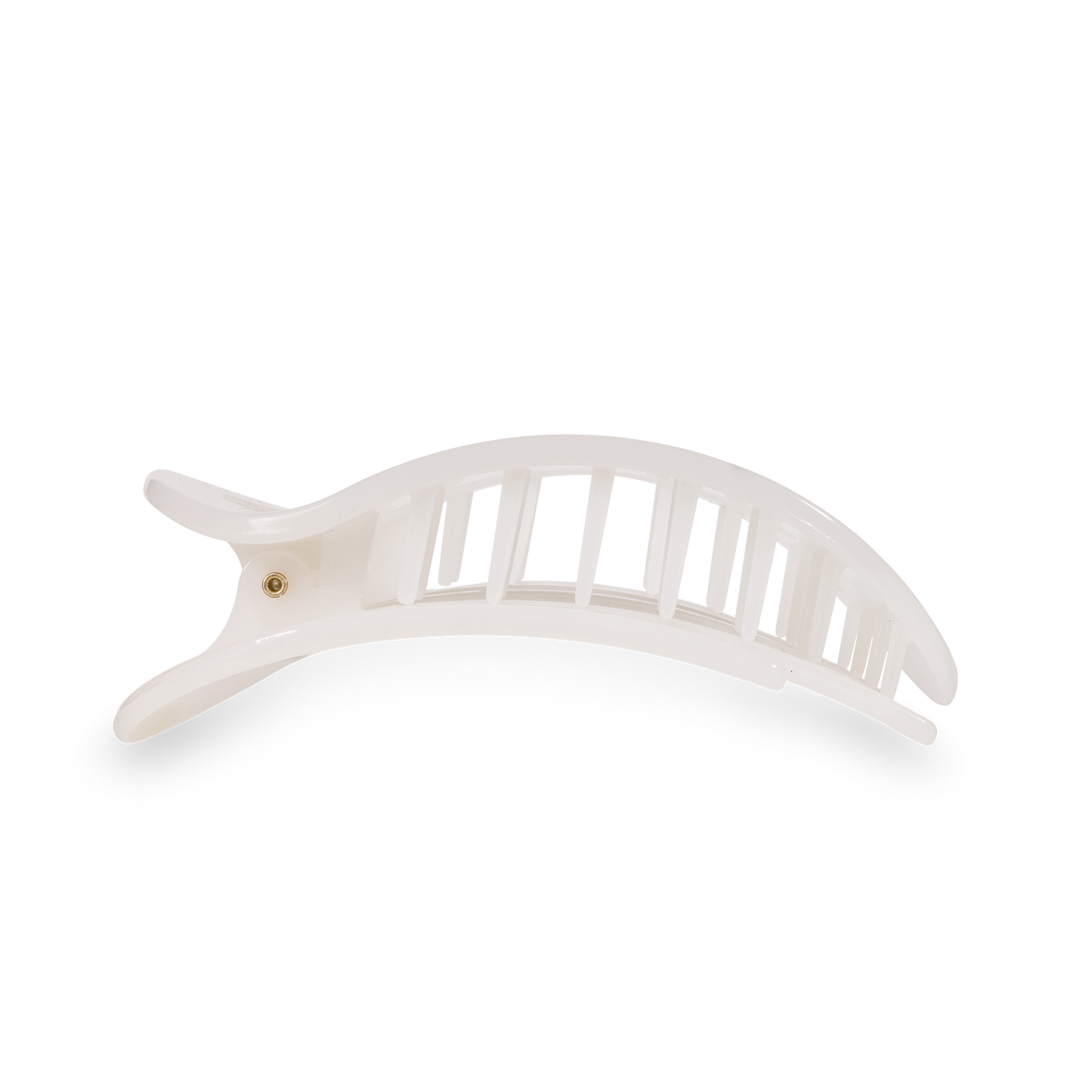 round flat hair clip | large | coconut white