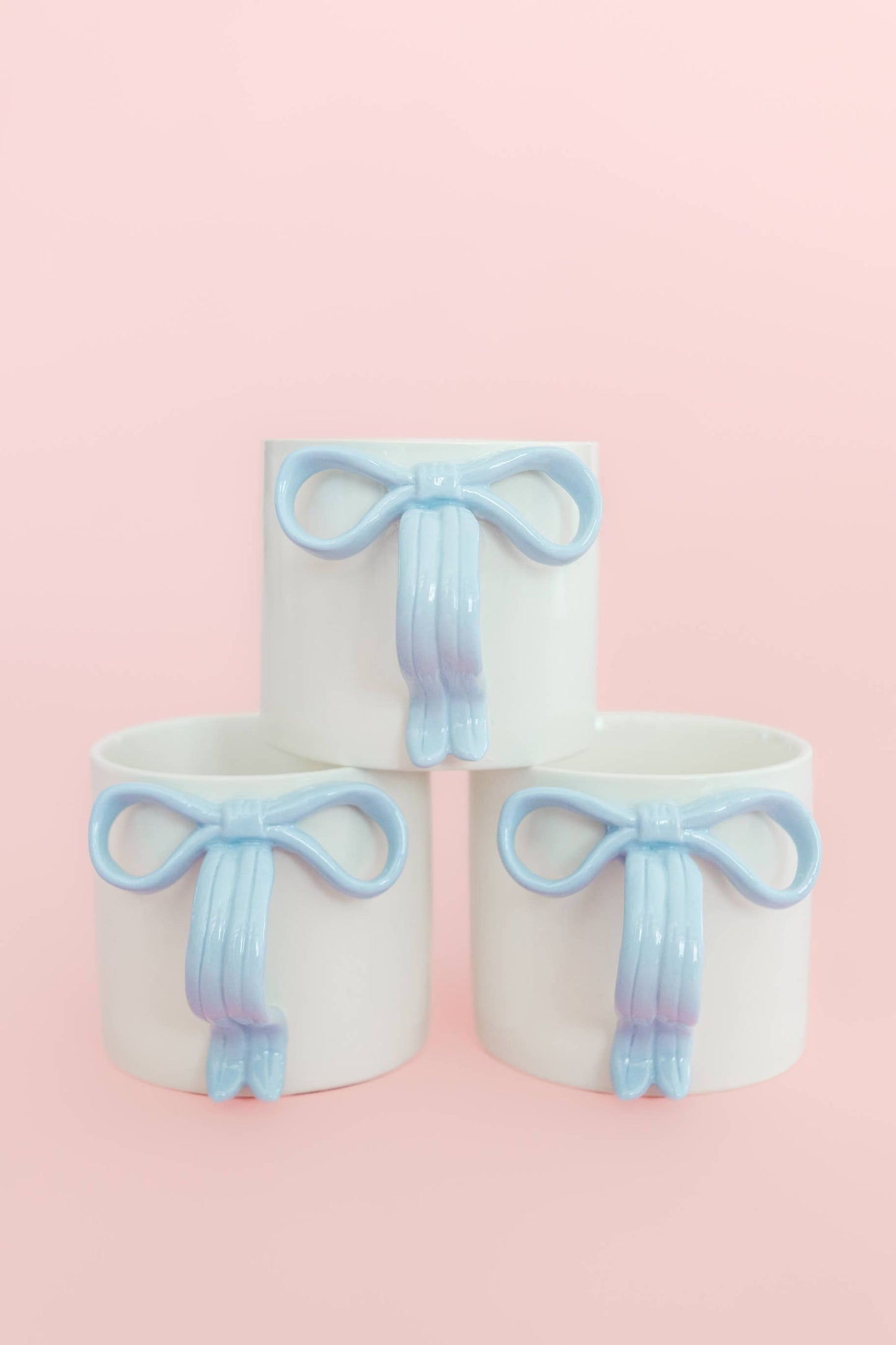 powder blue bow mug