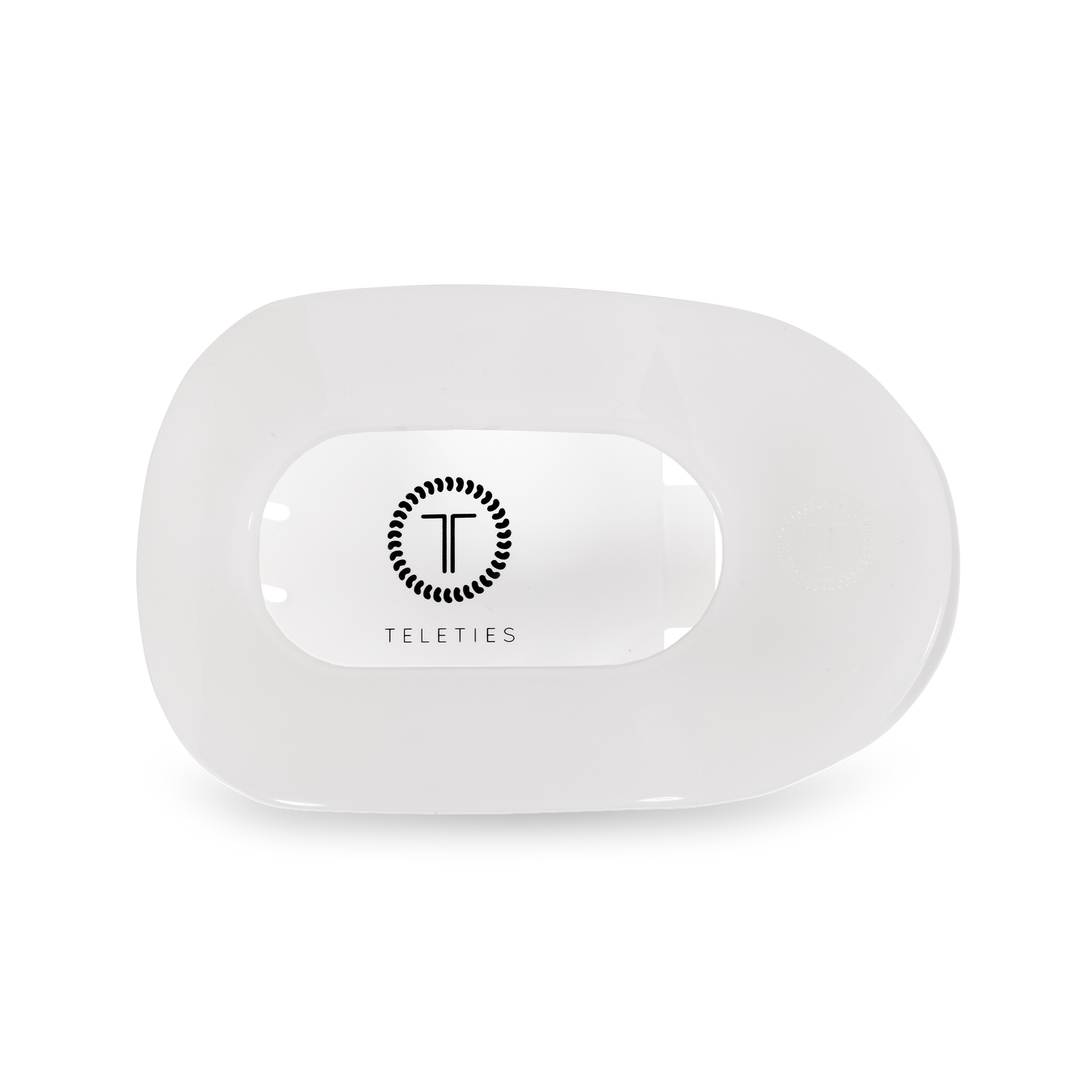 round flat hair clip | large | coconut white