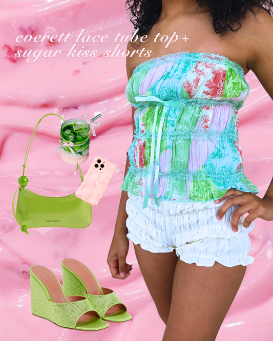 everett lace trim tube top
